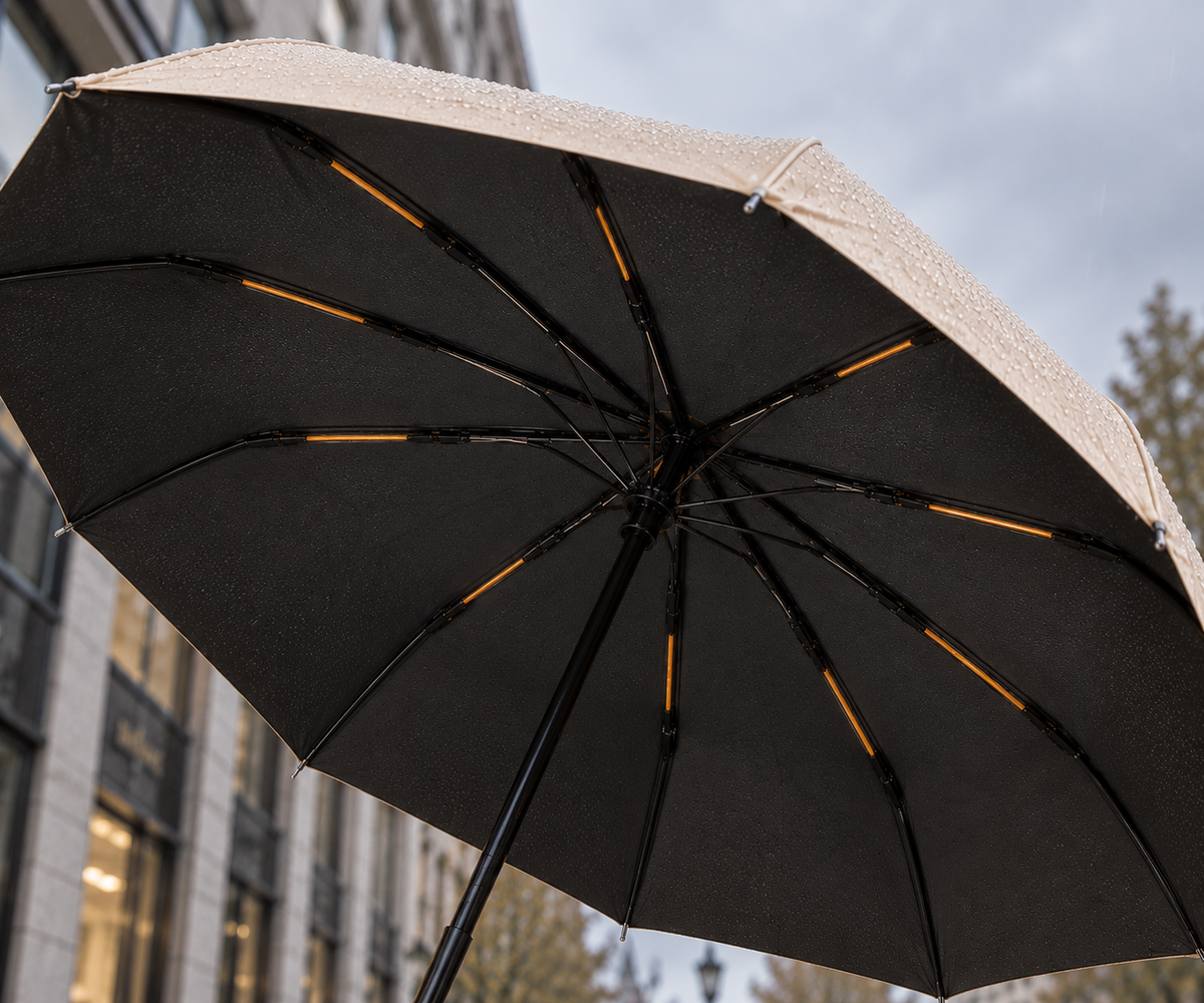 BLANCCORY Windguard – Automatik-Regenschirm mit Ringgriff