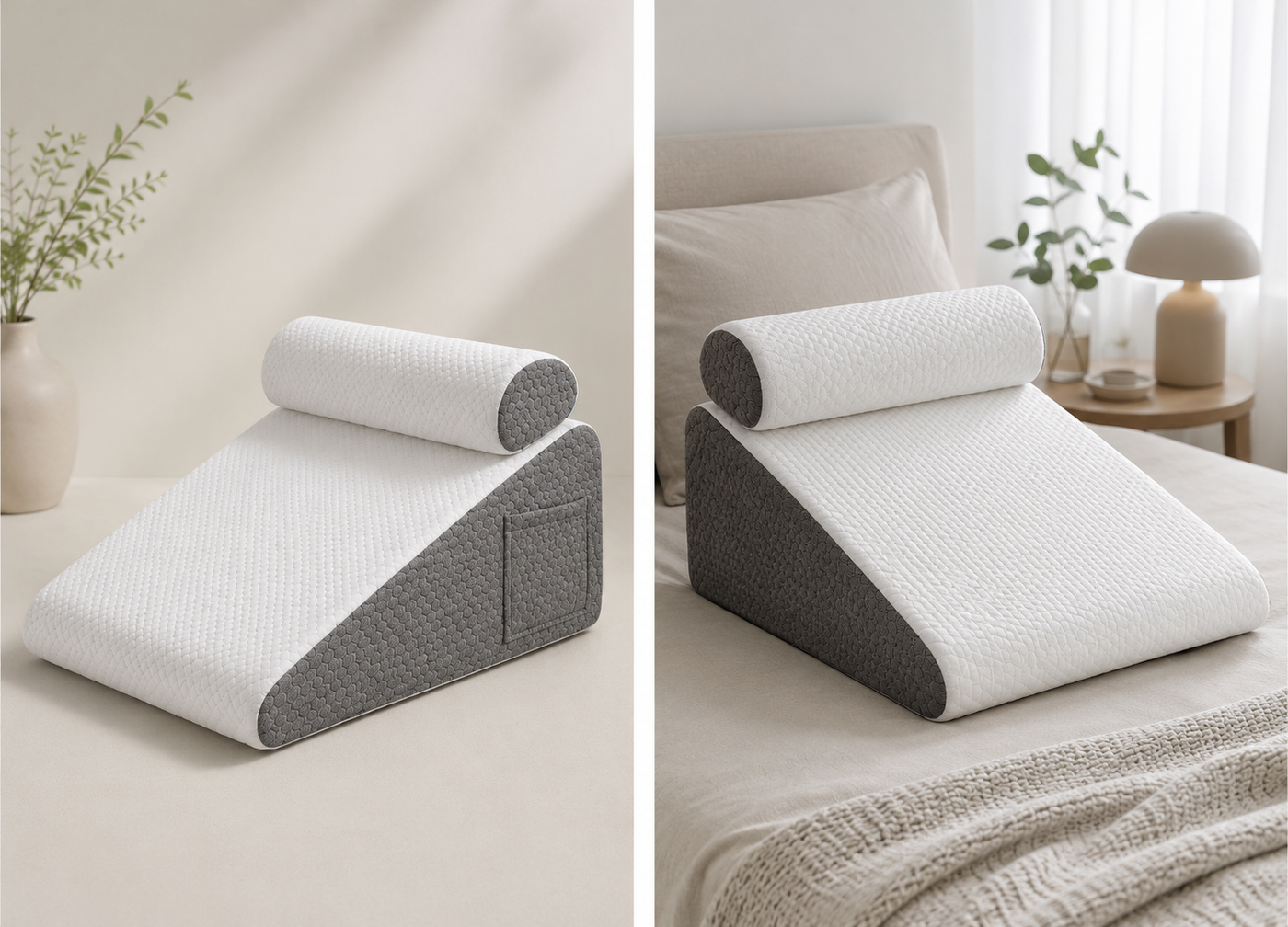 AeroWedge Lounge Pillow used for stretching and breathwork at home