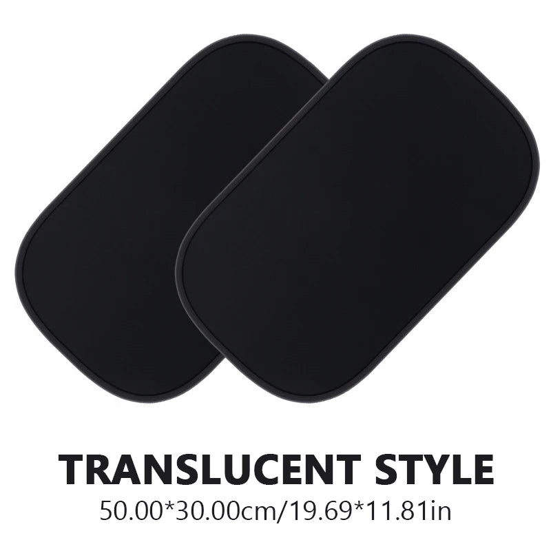 SEAMETAL 2PCS Car Electrostatic Sunshade UV Protector Self Adhesive Car Side Window Mesh Sun Visor Summer Protection Film 50x30