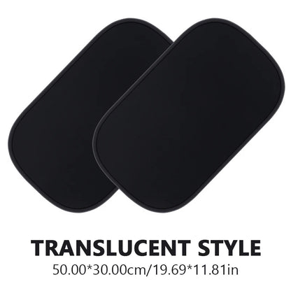 SEAMETAL 2PCS Car Electrostatic Sunshade UV Protector Self Adhesive Car Side Window Mesh Sun Visor Summer Protection Film 50x30