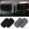 SEAMETAL 2PCS Car Electrostatic Sunshade UV Protector Self Adhesive Car Side Window Mesh Sun Visor Summer Protection Film 50x30