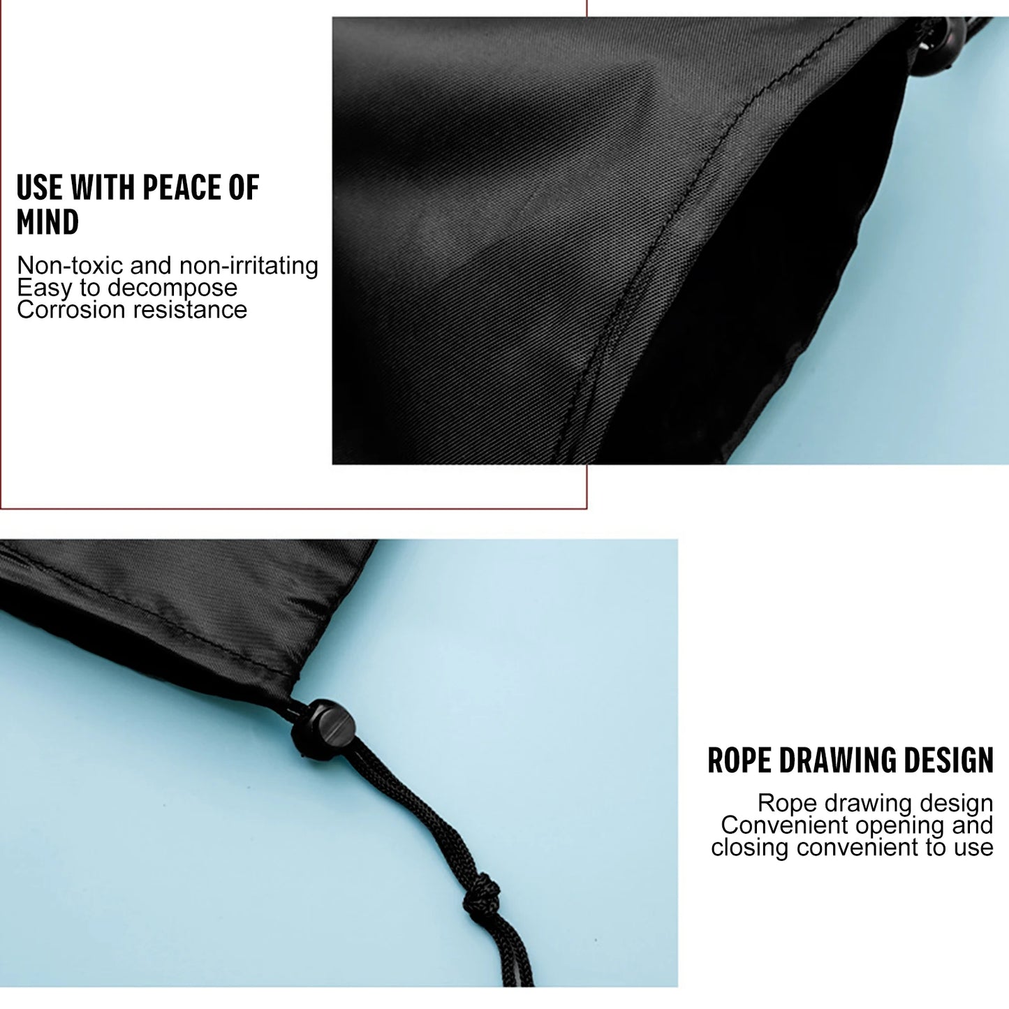 Waterproof Drawstring Bag Dustproof Black Polyester Bag Headset Data Cable Pouch Drawst Sporting Goods Pouch Organizer