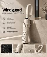 BLANCCORY Windguard – Automatik-Regenschirm mit Ringgriff